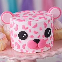 Baby Pink Leopard Cake - 1kg